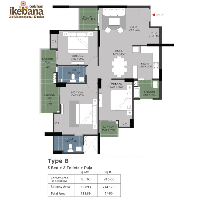 1495 Sq Ft.