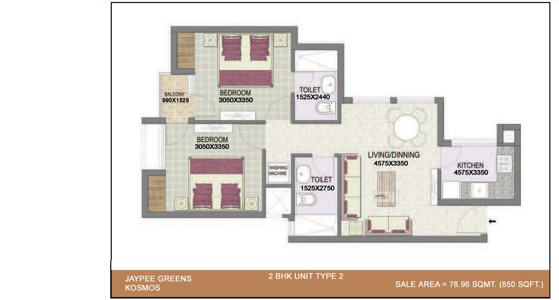 850 Sq Ft.