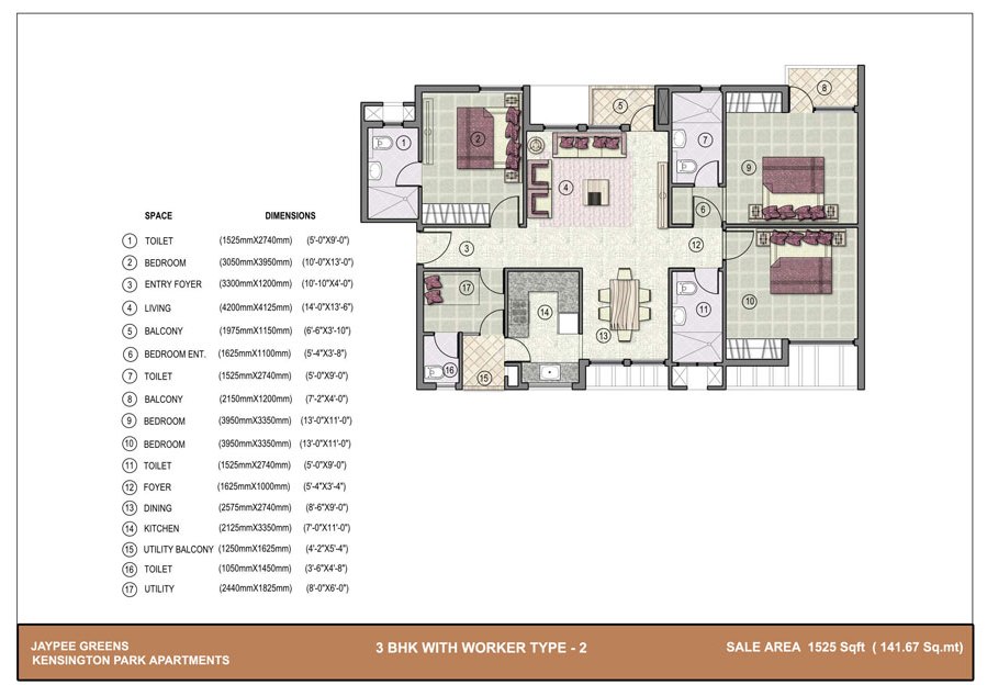 1525 Sq Ft.