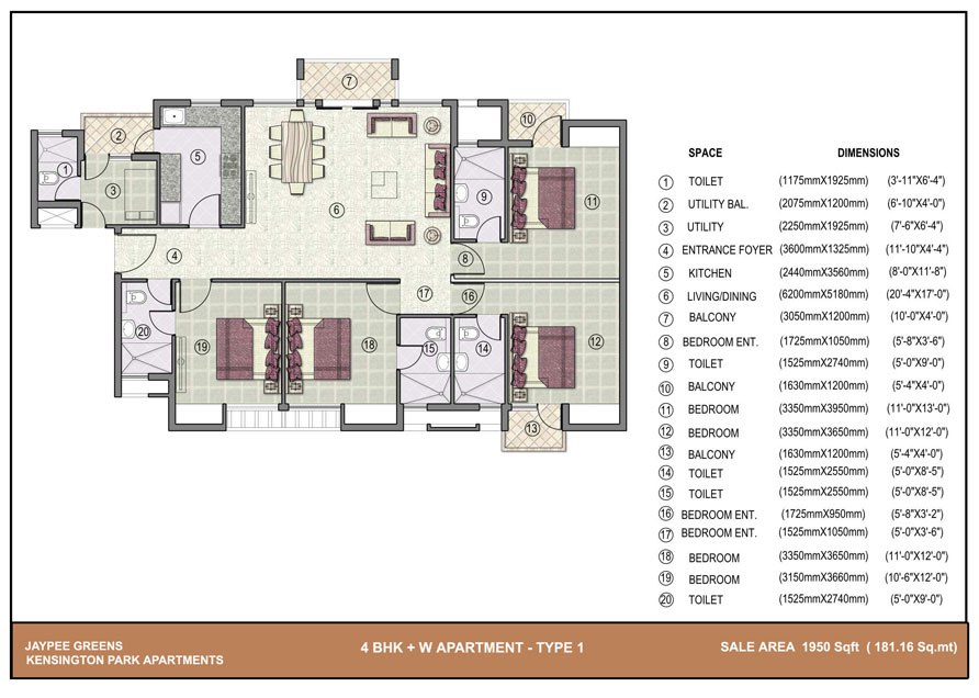 1950 Sq Ft.