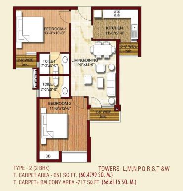 1040 Sq Ft.