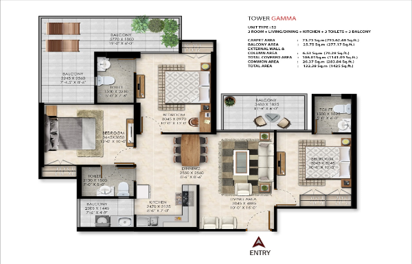 1425 Sq Ft.