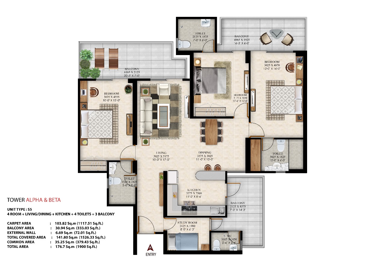 1900 Sq Ft.